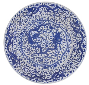 Chinese Ming Style Dragon Charger