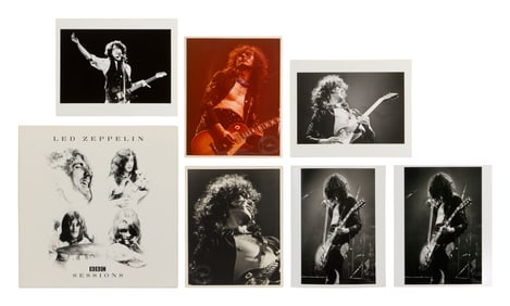 Robert Matheu (American, 1955-2018) Led Zeppelin Photograph Assortment and BBC Session LP Box Set