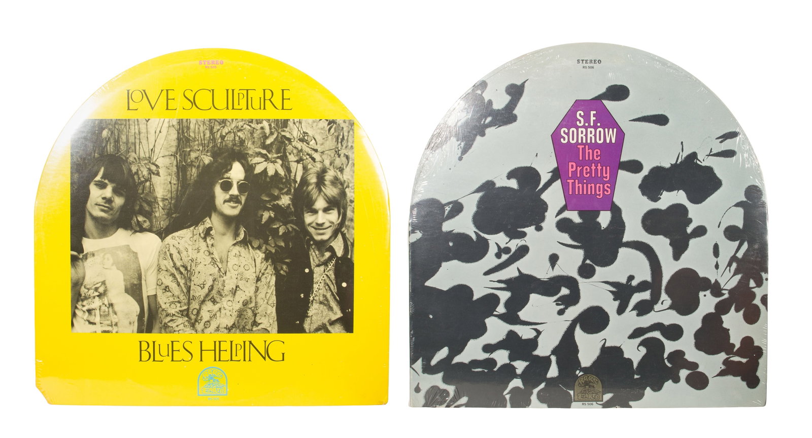 Love Sculpture and The Pretty Things Vinyl LP Records: Love Sculpture and The Pretty Things Vinyl LP Records (2) items including Love Sculpture 'Blues Helping' Rare Earth RS 505 and The Pretty Things 'S. F. Sorrow' Rare Earth RS 506, both 1969 American is