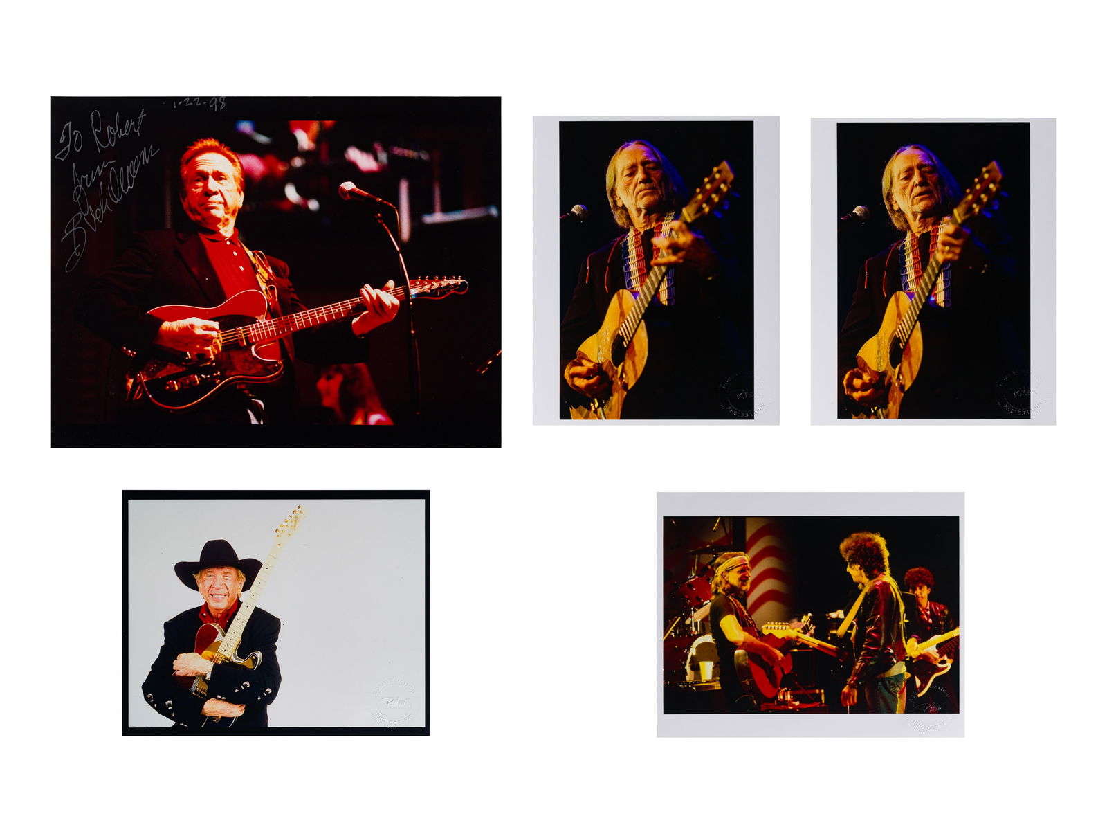 Robert Matheu (American, 1955-2018) Willie Nelson and Buck Owens Photograph Assortment (1 of 6)