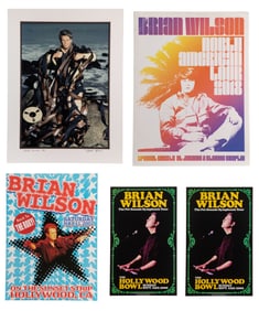 Robert Matheu (American, 1955-2018) Brian Wilson Photograph and Poster Assortment