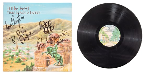 Little Feat 'Time Loves a Hero' Signed LP Vinyl Record