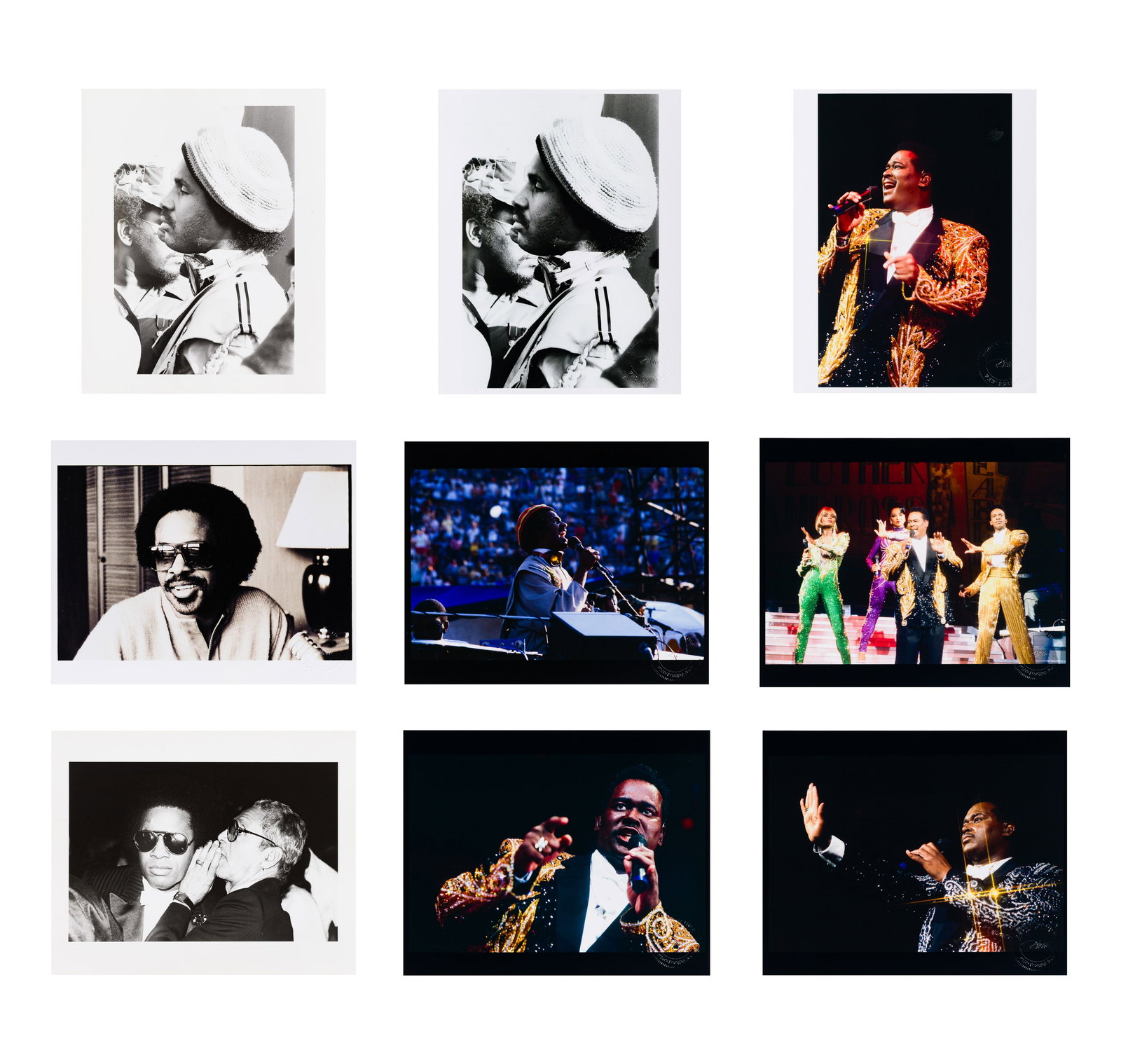 Robert Matheu (American, 1955-2018) Stevie Wonder and Luther Vandross Photograph Assortment (1 of 12)