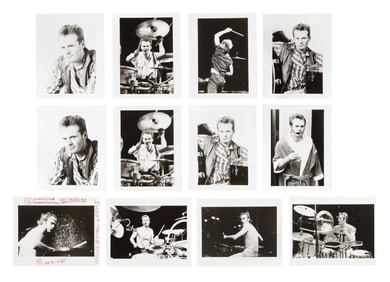 Robert Matheu (American, 1955-2018) Martin Chambers of The Pretenders Photograph Assortment