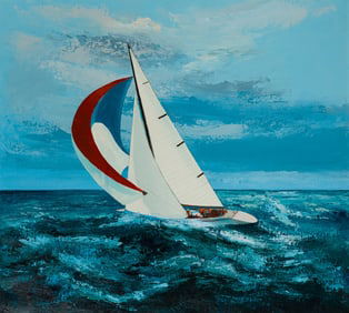 Mark King (American, 1931-2014) Oil on Canvas