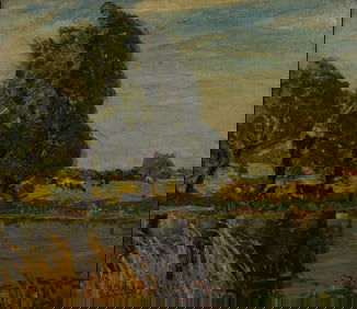 Hans Gleissner (German, 1880-1935) Oil on Cavas