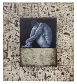 Ira Upin (American, 20th Century) 'Mother, Daughter, Sister, Wife' Mixed Media on Canvas