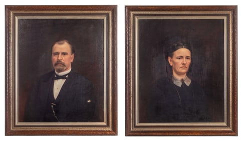 Unknown Artist (American School, 19th Century) Oils on Canvas