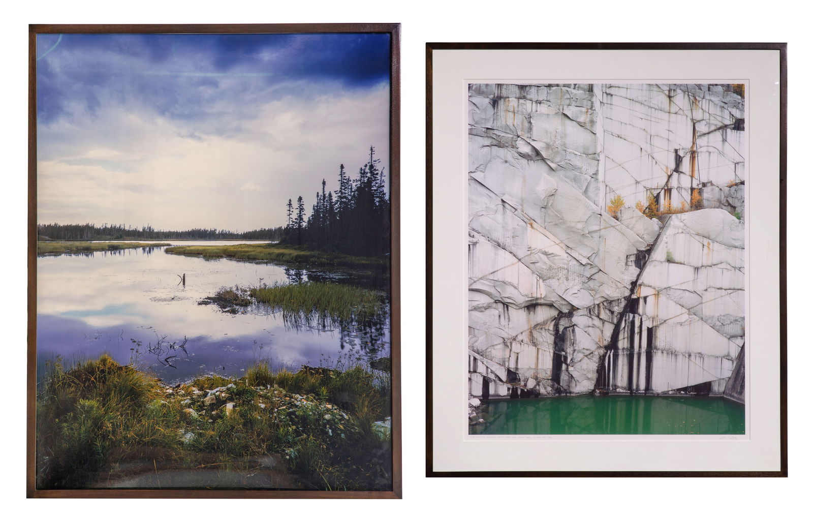 Edward Burtynsky (Canadian, b.1955) and Melville McLean (Canadian, b.1952) Photographs: Edward Burtynsky (Canadian, b.1955) and Melville McLean (Canadian, b.1952) Photographs (2) items including 'Rock of Ages 4', a giclee print by Burtynsky, 1991, pencil signed on mat lower right, titled