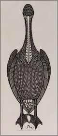 Jacques Hnizdovsky (Ukrainian / American, 1915-1985) 'Spot Bill Pelican' Woodcut