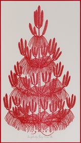 Jacques Hnizdovsky (Ukrainian / American, 1915-1985) 'Young Pine' Woodcut