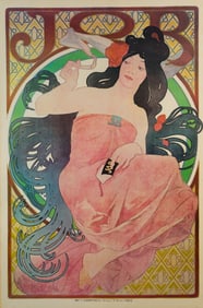 After Alphonse Mucha (Czechoslovakian, 1860-1939) 'Job' Giclee Poster