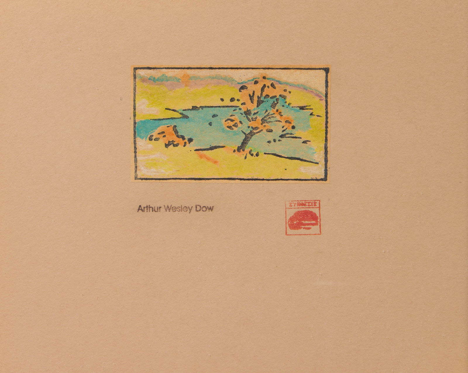 Arthur Wesley Dow (American, 1857-1922) 'Nabis Point' Color Woodcut (1 of 5)