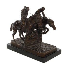 After Isidore Jules Bonheur (French, 1827-1901) 'The Steeplechase' Bronze Sculpture