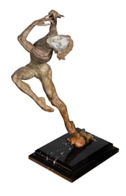 Richard MacDonald (American, b.1946) 'The Flutist' Bronze Sculpture