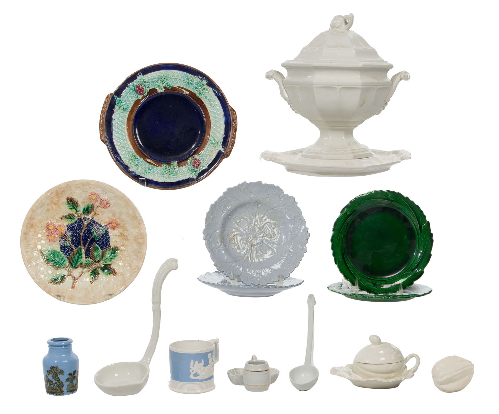 Majolica and Porcelain Assortment (1 of 2)