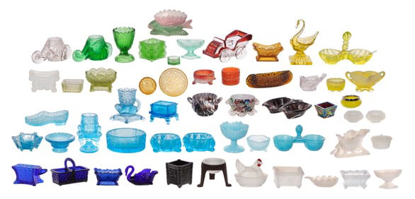 Pressed Glass Salt Cellar Assortment