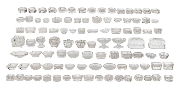 Pressed Glass Salt Cellar Assortment
