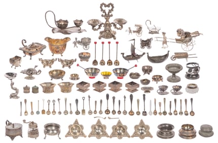 Salt Cellar and Salt Spoon Assortment