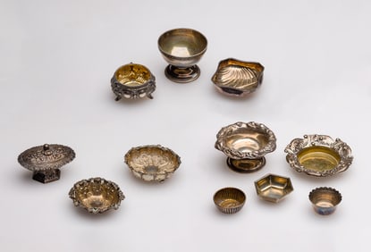 Sterling Silver and Coin Silver (900) Salt Cellar Assortment