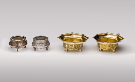 Russian Silver Salt Cellars