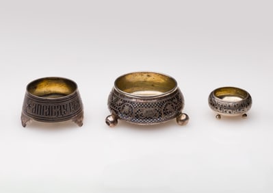Russian Silver Salt Cellar Assortment