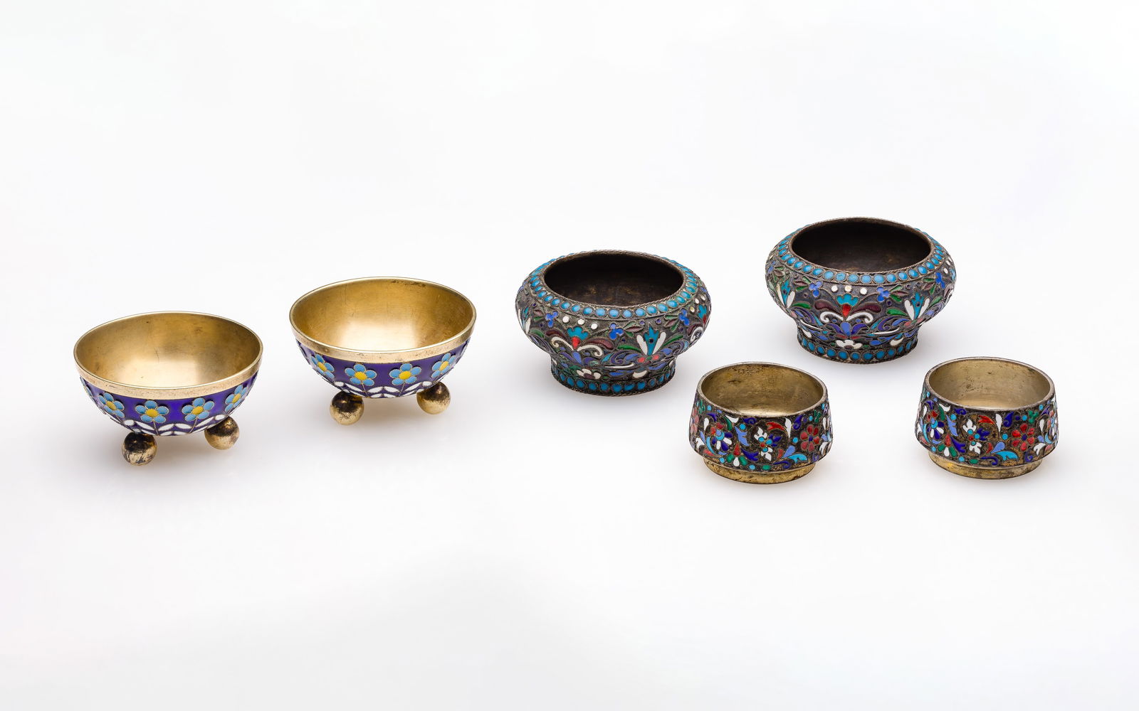 Russian Silver Salt Cellar Assortment (1 of 6)