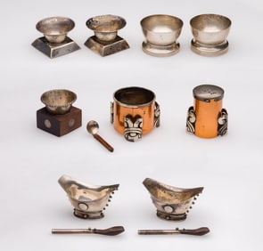 William Spratling Sterling Silver Salt Cellar Assortment