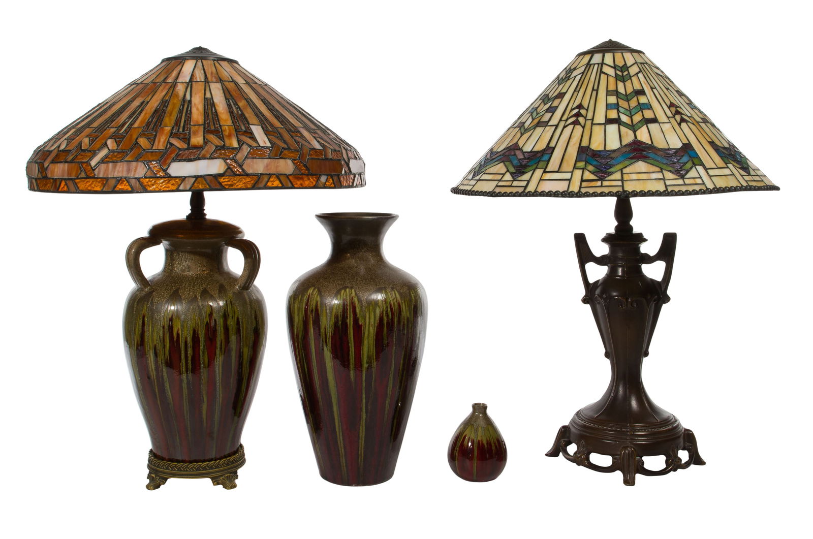 Ceramic and Acrylic Table Lamp and Vase Assortment (1 of 1)