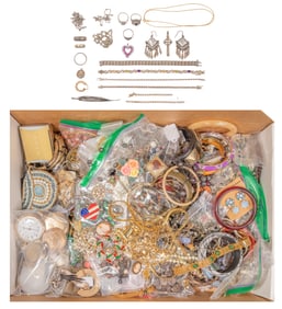 Gold, Sterling Silver and Costume Jewelry and Watch Assortment