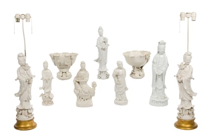 Chinese Blanc De Chine Porcelain Figurine Assortment