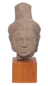 Baphuon Style Khmer Shiva Sandstone Statue