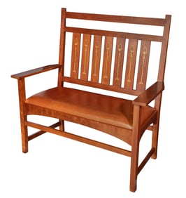 Harvey Ellis for L. & J. G. Stickley Bench