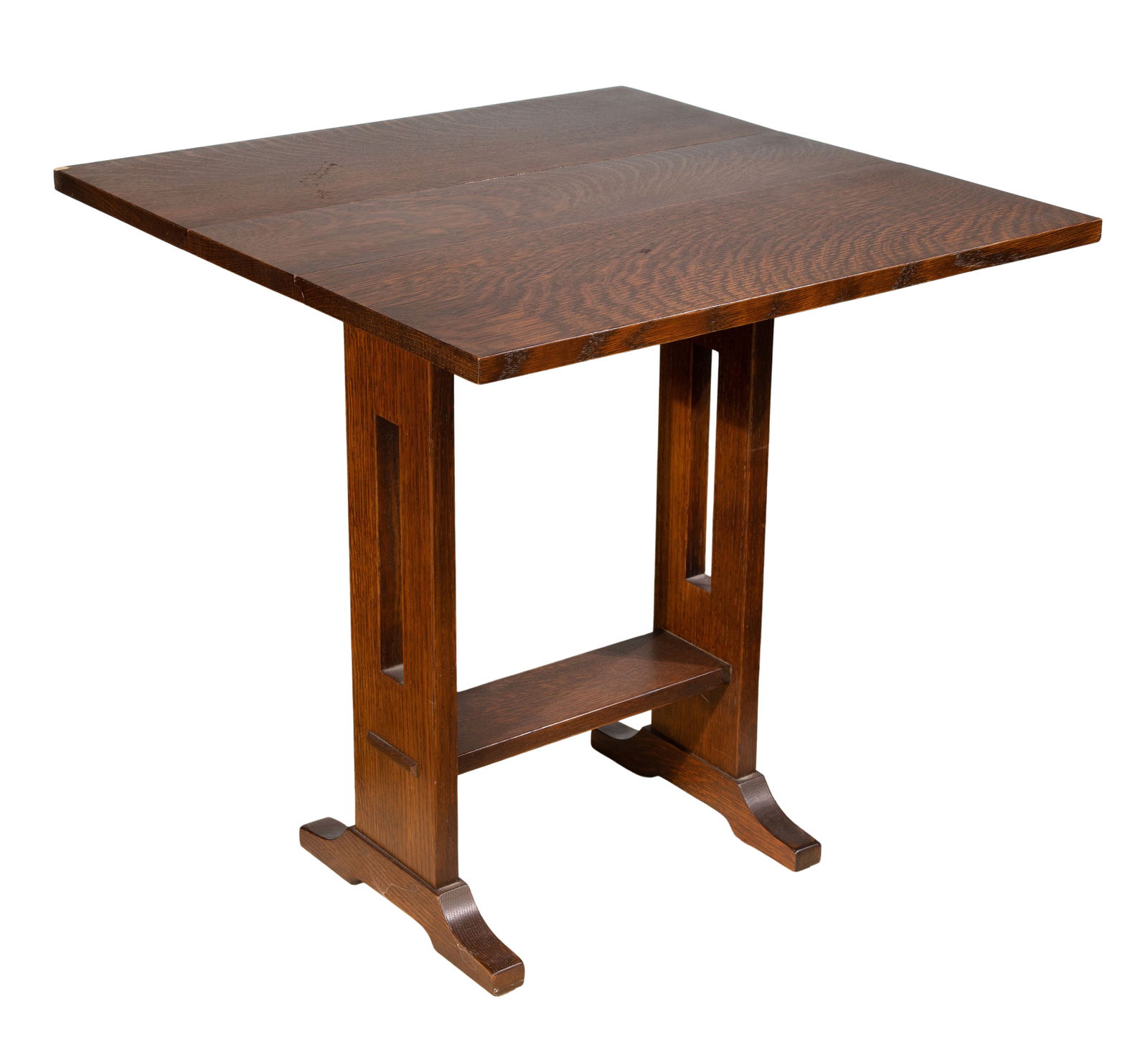 Stickley Drop Leaf Oak Table (1 of 5)