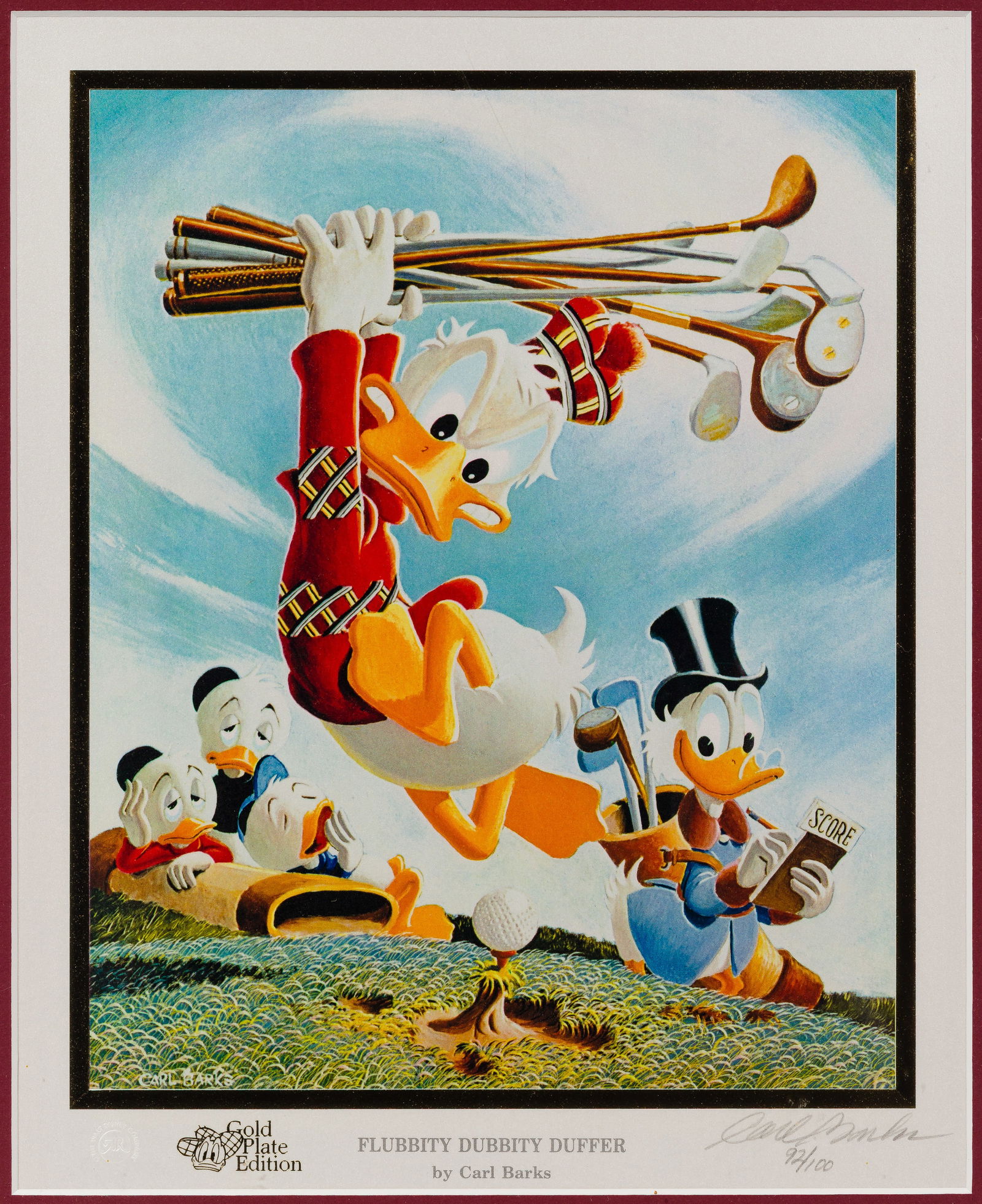 Carl Barks (American, 1901-2000) 'Flubbity Dubbity Duffer' Lithograph (1 of 4)