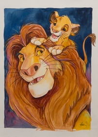 Randy Noble (American, 20th Century) 'Fathers Pride' Watercolor on Paper