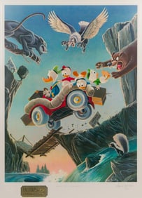 Carl Barks (American 1901-2000) 'Leaving Their Cares Behind' Lithograph