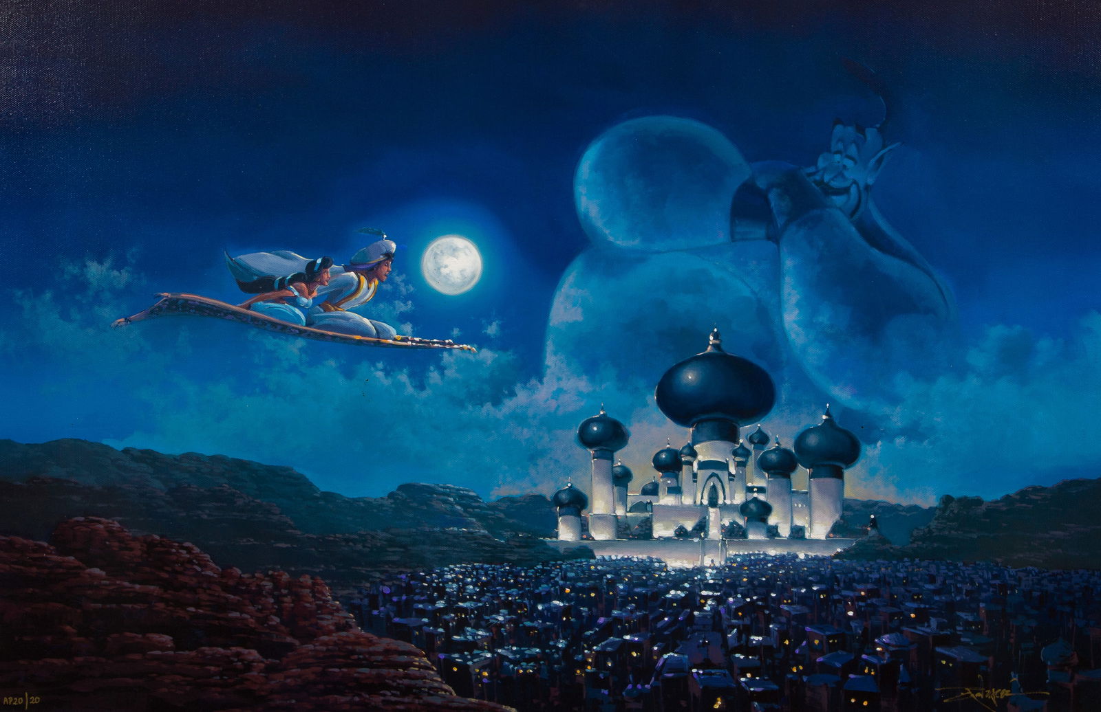 Rodel Gonzales (American, 20th Century) 'Flight over Agrabah' Giclee (1 of 4)
