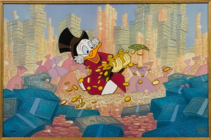 Disney 'Scrooge McDuck and Money' Hand Painted Cel Set-Up