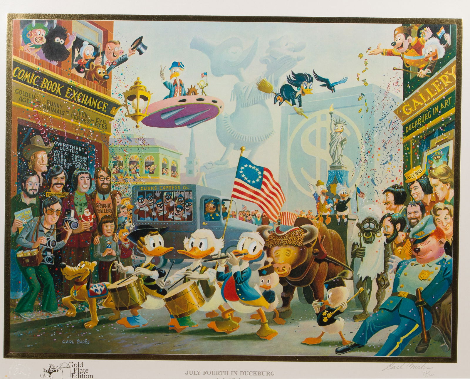 Carl Barks (American, 1901-2000) 'July Fourth in Duckburg' Lithograph (1 of 4)