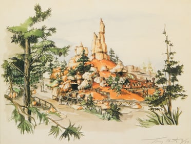 Tony Baxter (American, b. 1947) 'Big Thunder Mountain Railroad' Offset Lithograph