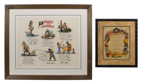 Marc Davis (American, 20th Century) 'Pirates Doggerel' Serigraph
