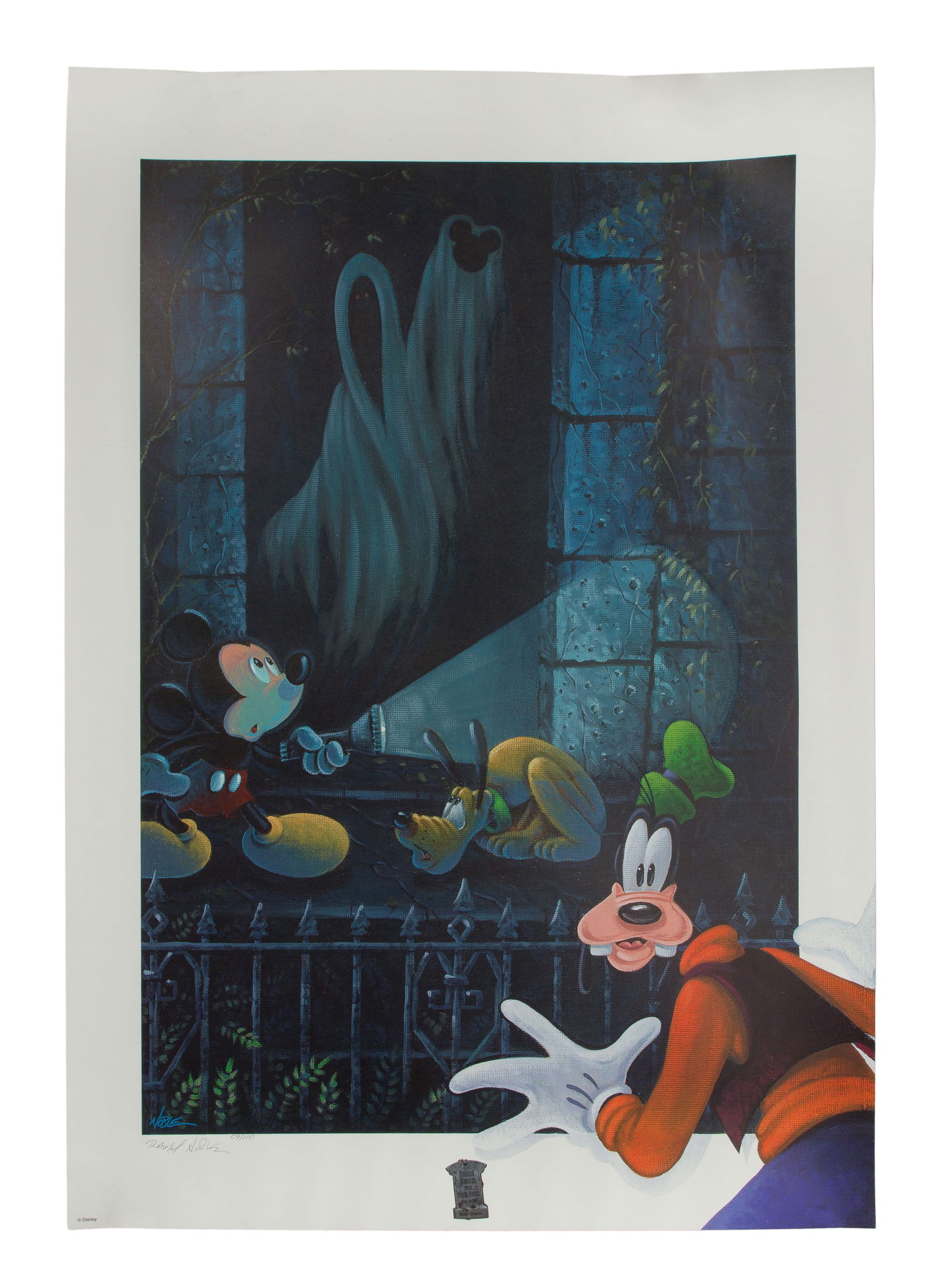 Randy Nobel (American, 20th Century) 'Ghost of Mickey Past' Lithograph (1 of 2)
