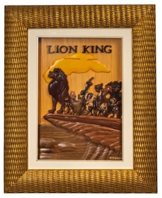 Gordon King (American, 20th Century) 'Lion King' Cast Resin Relief