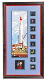 Disney 'The Atomic Age / Tomorrowland 1955 - 1961' Commemorative Framed Pin Set