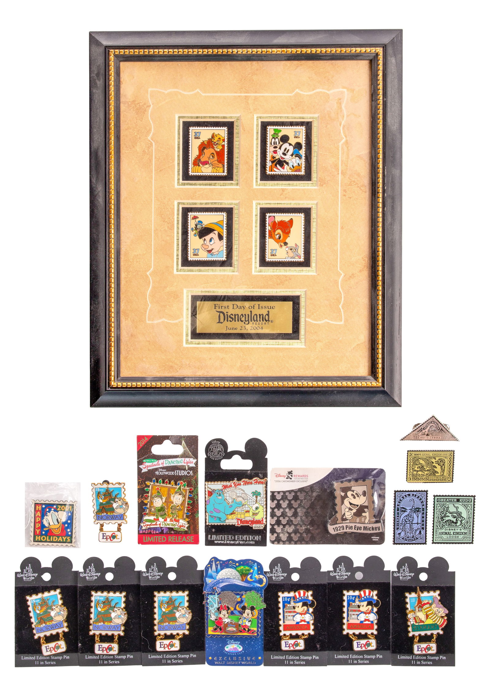 Disney Postage Stamp Pin Assortment (1 of 1)