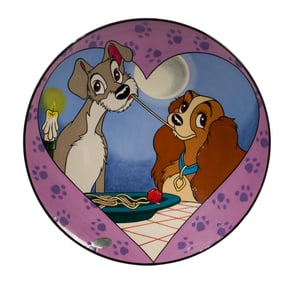 Elisabete Gomes 'Lady and The Tramp' Ceramic Charger