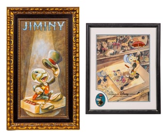 Disney 'Jiminy Cricket' Sericel and Giclee on Paper
