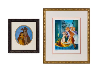 Disney 'Lady and the Tramp' Sericel and Giclee on Paper