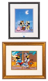 Disney Mickey and Minnie Mouse Sericels